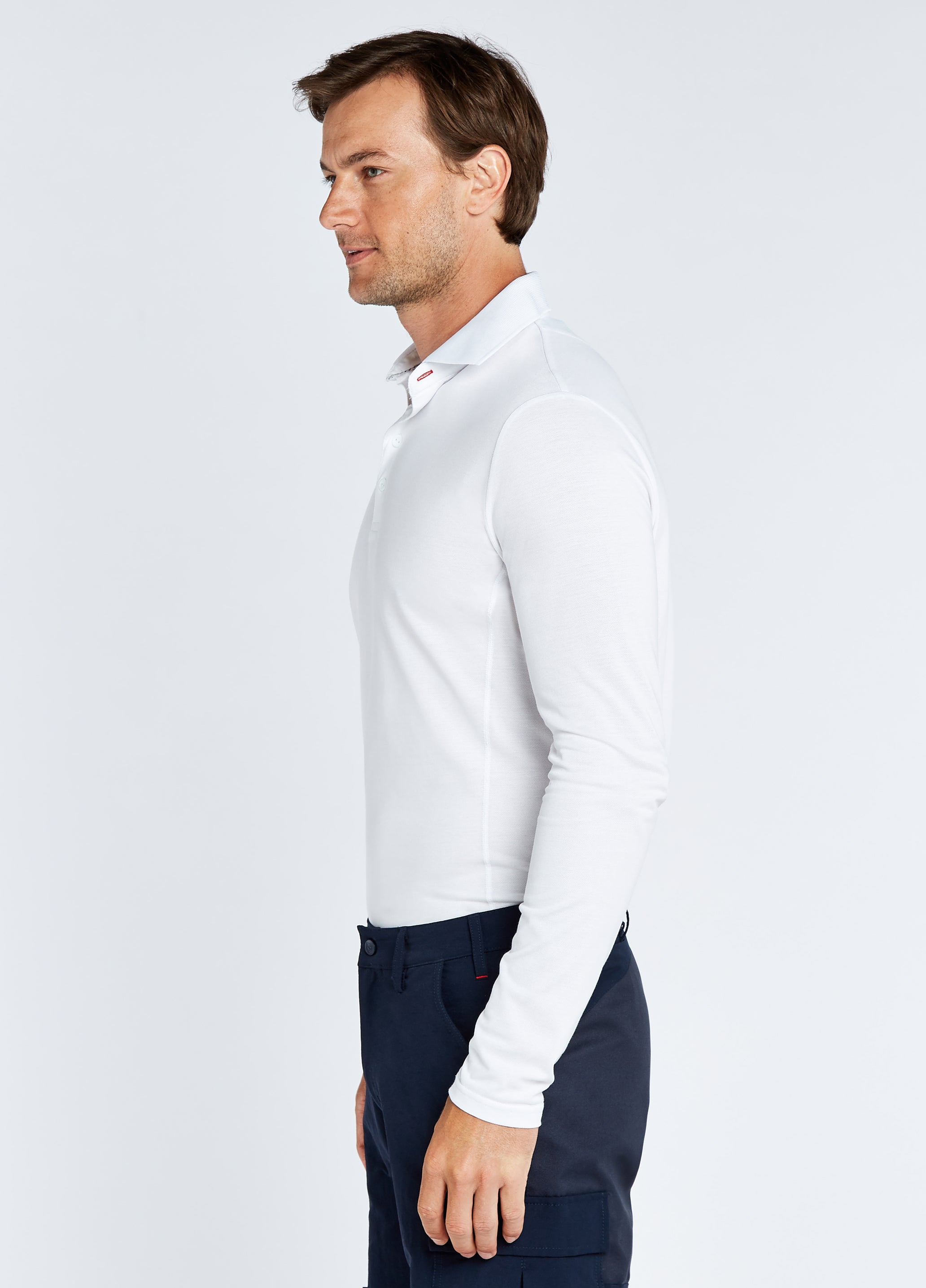 Freshford Unisex Long-sleeved Polo - White